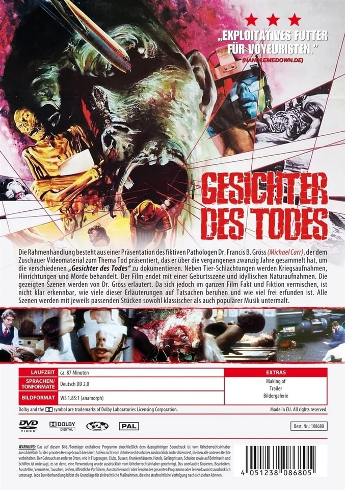 Gesichter des Todes - Neu bearbeitete Fassung DVD Neu 0075 - Bild 2 von 2