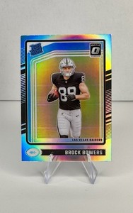 2024 Donruss Optic - Rated Rookie Brock Bowers #215 Holo Prizm (RC) Raiders
