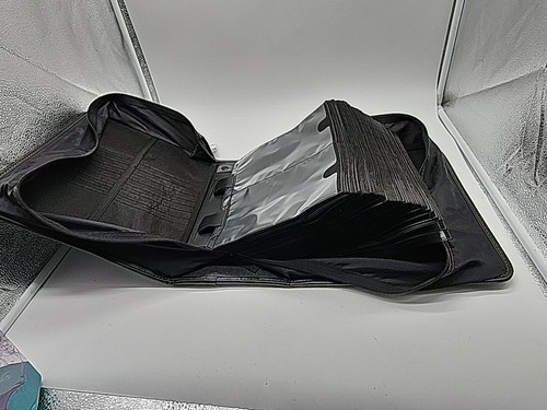 CASE LOGIC 200 DVD Black Zipper 92 Full Cover Art w/ Handle *DAMAGED* *READ* - Afbeelding 10 van 23