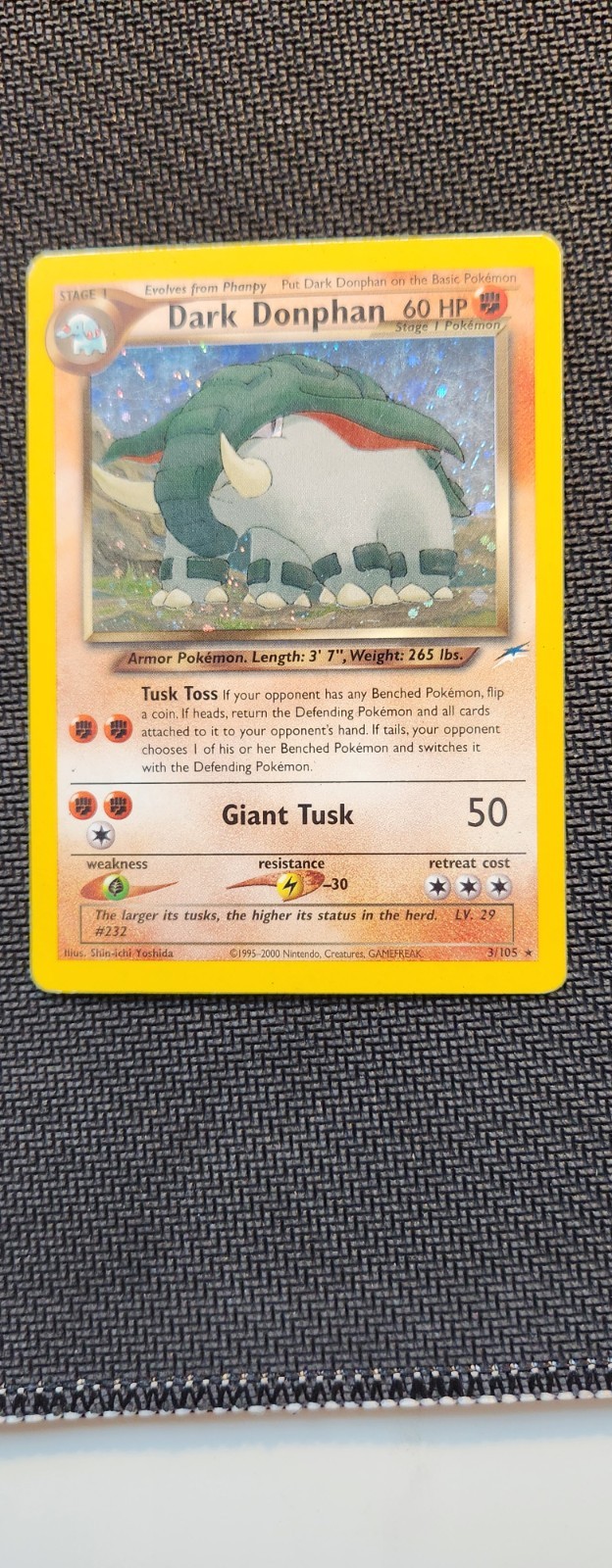 Pokémon Dark Donphan 3/105 Neo Destiny Holo Rare Unlimited TCG Card