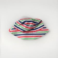 Girl Cute Striped Multicolor Bucket Hat - Size 4-6X