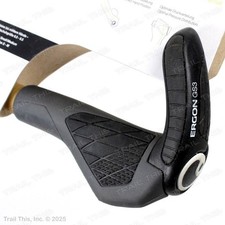 Ergon GS3-S Ergo Small Handlebar Bike Grips MTB 3-Finger Bar Ends Black/Gray