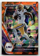2021 Panini Prizm Draft Picks Collegiate #157 Terrace Marshall Jr. Orange Ice RC