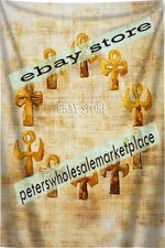 Sacred Ankh Ring Tapestry Ancient Gold Icons Egyptian ankh ring 39X59 in