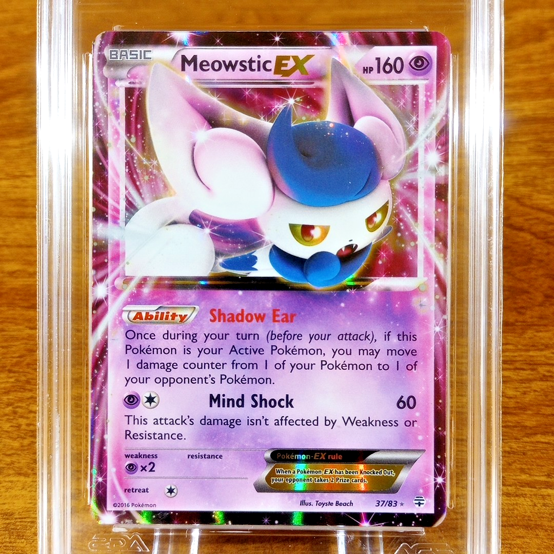 Pokemon XY Generations Meowstic EX 37/83 AGS Gem-MT 10 Holo Rare