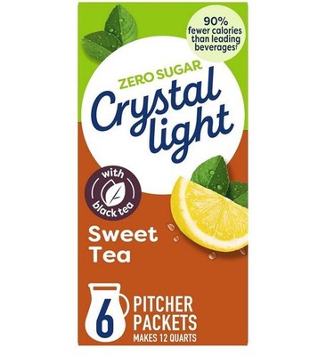 Crystal Light Drink Mix, 6 Pitcher Packets, for Flavorful Hydration and Shareabl