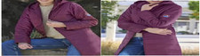978373 Damen Jacke Steppjacke bordeaux mit Ka...
