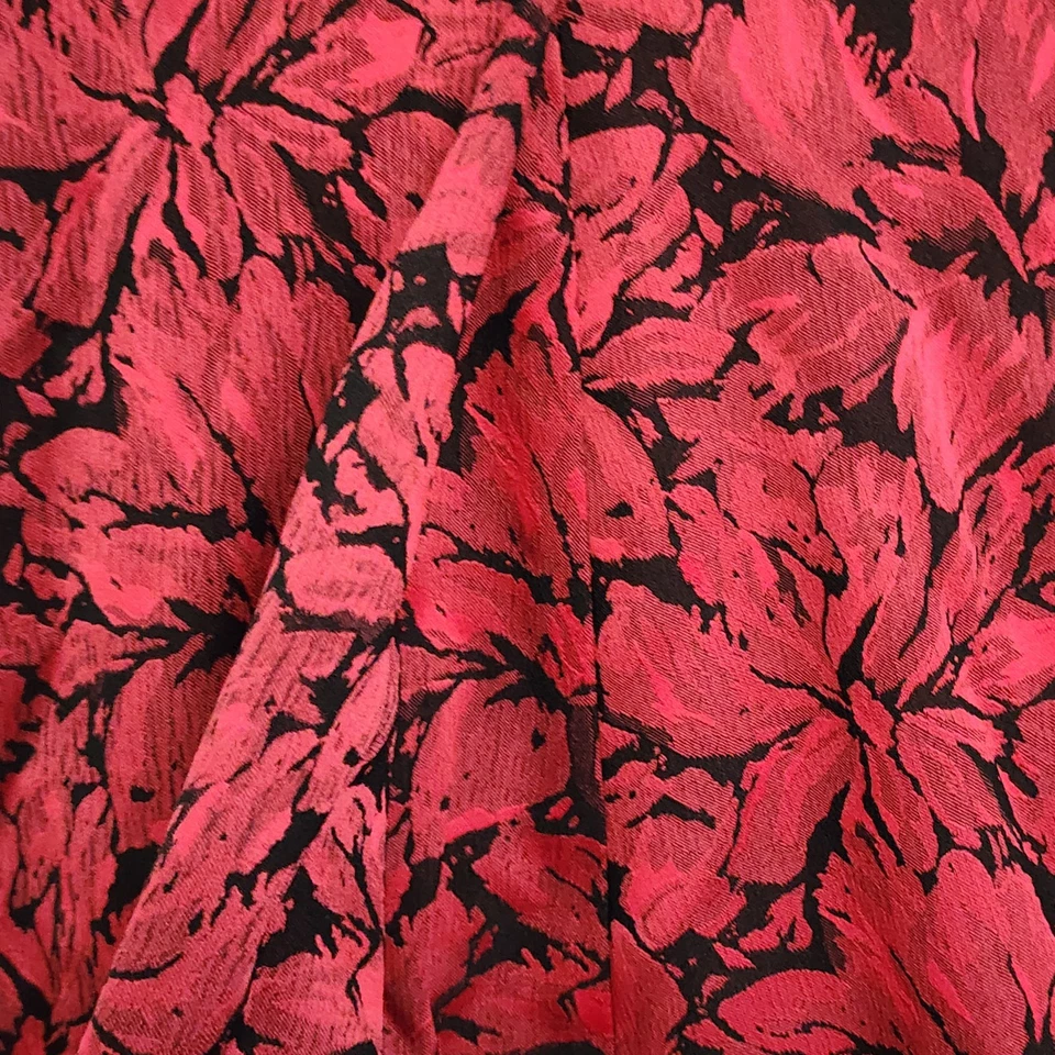 Adrianna Papell Black Red Floral Tapestry Fit & Flare Midi Holiday Dress Sz. 12  - Image 4 of 4