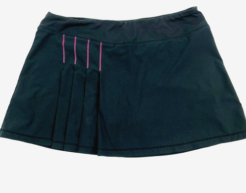 Athleta Skirt Skort Women Medium Second Wind Black Pleated Pink Stitching