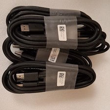 DELL DISPLAYPORT Cable, New Male to Male Blk 5K1FN15501 Model 1:1, Lot Of 6, 5ft