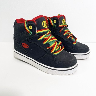 Heelys Propel 2.0 Rasta Roller Shoes Sneakers Youth Kids Size 2
