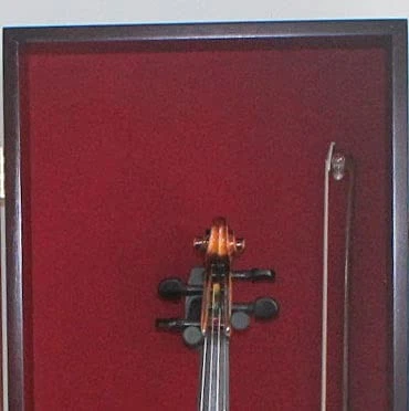 Vitrina de Violín Estuche de Violín Soporte para Colgar 33" Altura Acabado Caoba Marco... Foto 3 de 4