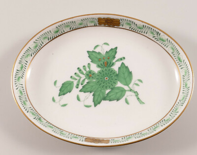 Herend kleine Schale  oval Apony grün AV 7780 12x9cm