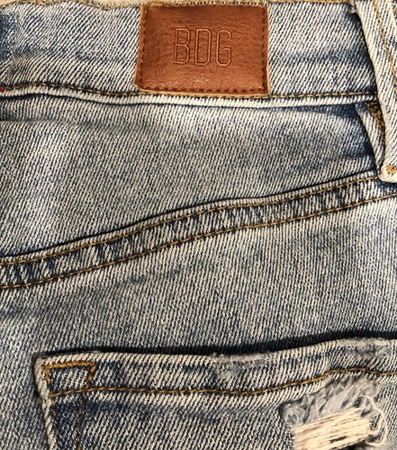 BDG Urban Outfitters helle Waschung zerrissen blaue Jeans Zweig hoher Bund Damengröße 25 - Bild 6 von 8