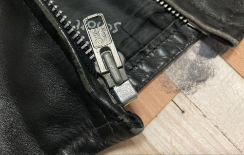 SCHOTT Trucker Leather Jacket Single Riders Size 38 Black With Boa Made in USA - Picture 6 of 16