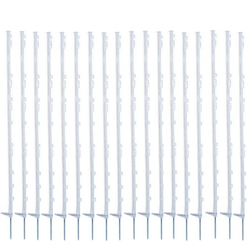 5FT ELECTRIC FENCE POLY POSTS Horse Pony Fencing Stakes White Green 20 40 60 100