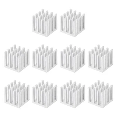 10 Stück Aluminium Kühlkörper Kühler für MOS IC Chip 14x14x14mm Silber Ton - Bild 1 von 4
