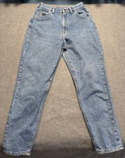 Vintage Lee Womens Acid Wash Mom Jeans High Waist Taper Leg Size 12 Bleach spot