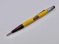 VTG Art Deco Era PFISTER HYBRID CORN CO Mechanical Pencil Burgundy Yellow 5-3/8"