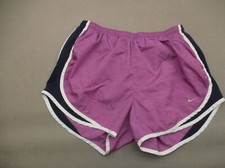 NIKE DRI-FIT Size M Womens Purple Stretch Waist Lined Running Shorts 574