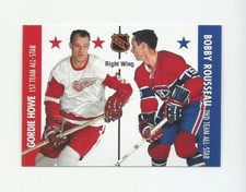 Gordie Howe Bobby Rousseau 1995-96 Parkhurst # 126  *dndB