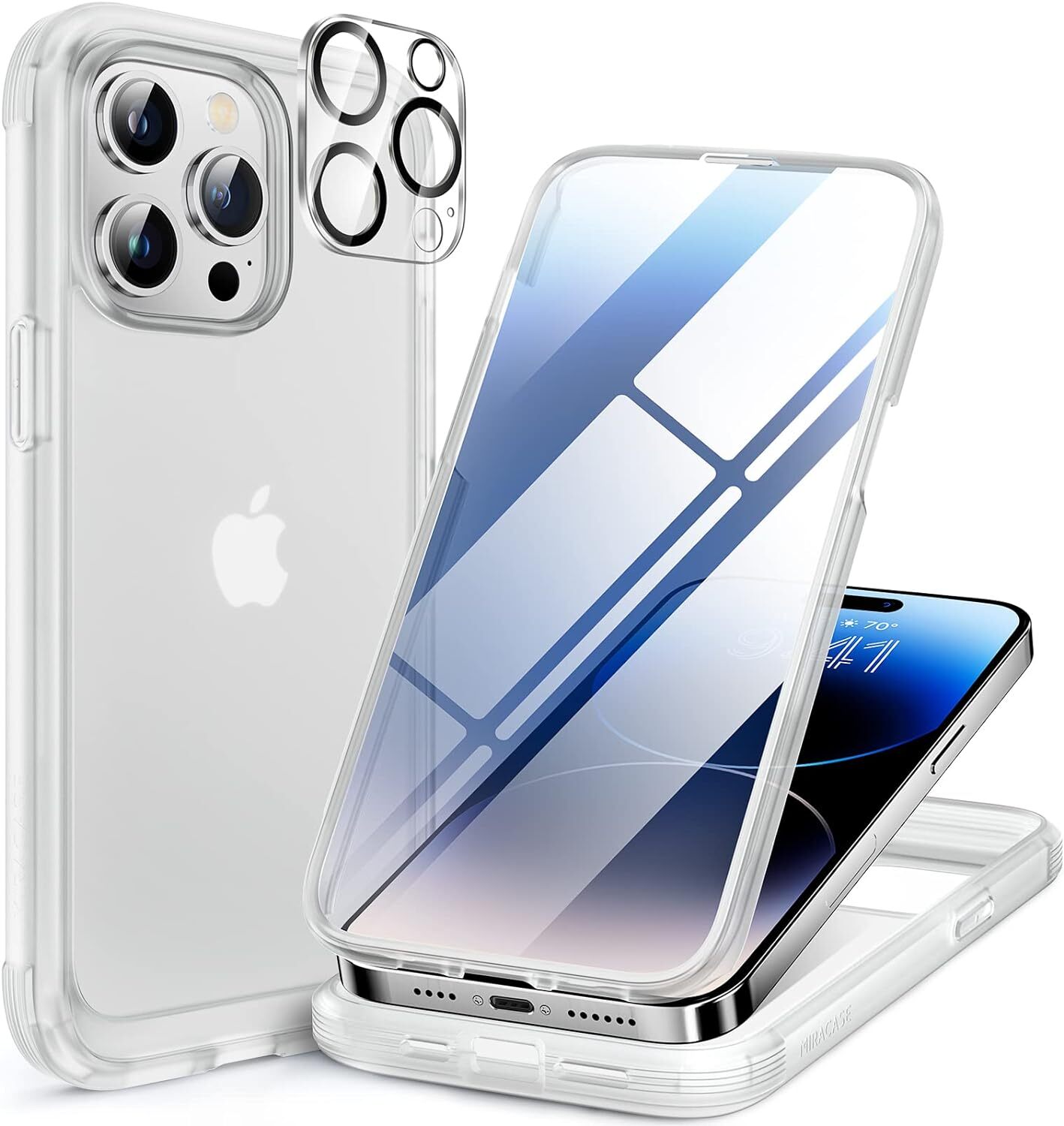 Glass Series Designed for iPhone 14 Pro Max Case 6.7 Inch, 2023 Upgrade Full-Bod