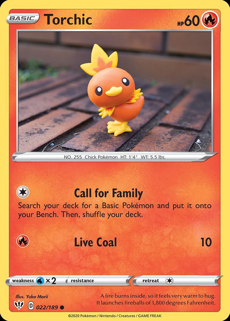 Pokemon Torchic (22/202) Darkness Ablaze NM