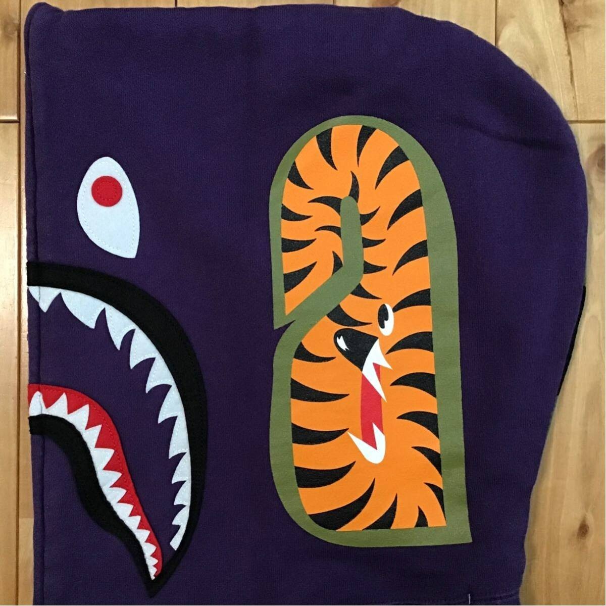 BAPE purple × 1st camo green shark full zip hoodie A Bathing Ape
