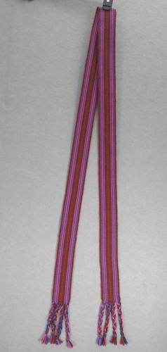 Inkle Loom Woven Sash Belt Braided Ends Guitar Historical Reenactment 2.25x77