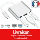 Type C to HDMI 4K USB-C USB 3.0 3 in 1 Hub Adapter Cable For Apple Android Macbo