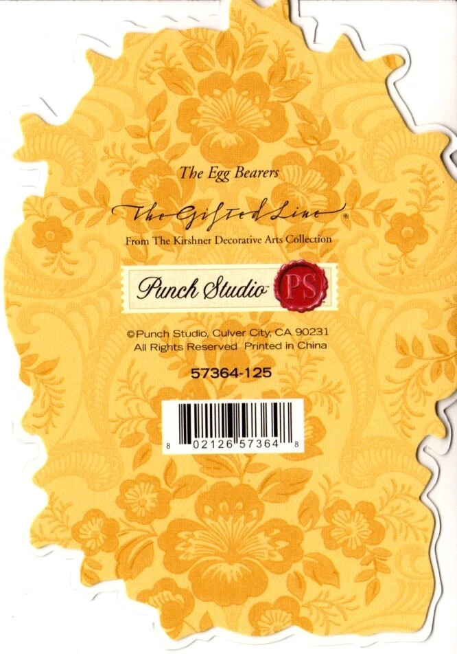 Tarjeta de nota en blanco troquelada portadora de huevos Happy Easter Girls de Punch Studio Foto 2 de 2