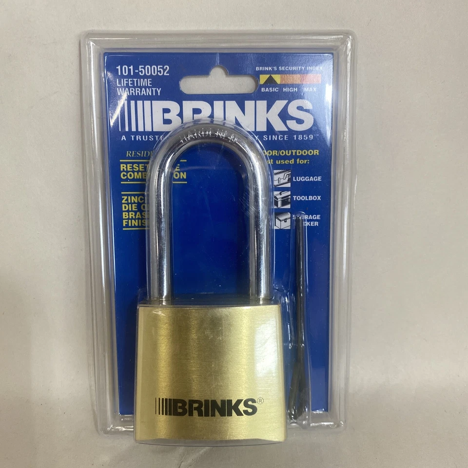 Brinks 665-50052, 1-7/8” 48mm Resettable Combo Padlock 2” Shackle Packaging Vary - Image 4 of 4
