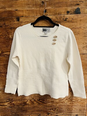 Habitat - White Lightweight Cotton Sweater.