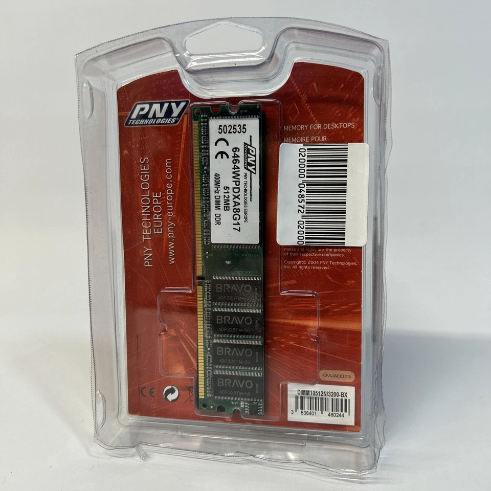 PNY PC3200 512MB DDR 400 MHz Desktop Memory 184 Pins Fully Tested Packaged - Image 2 of 2