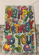 Happy Birthday To You Happiest Ever Colorful 5'x7.75" Stockwell Greeting Card