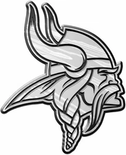 Fanmats 60274 Minnesota Vikings Molded Chrome Plastic Emblem