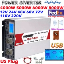 Inverter di potenza onda sinusoidale pura picco 5000W 8000W 12V 24V 48V 60V 72V a 110V 220V