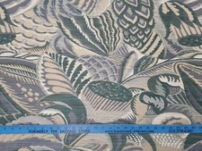 Sunbrella JUNGLE GREEN Gray White Tropical Leaf In/Outdoor Drapery Uph Fabric