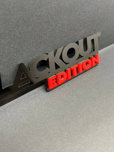 BLACKOUT Black Edition Emblem Car Badges Badass 3D Sticker Decal Multicolor - Picture 7 of 13