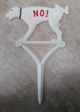 NO Dumping Poop Dog Sign Yard Garden Warning White