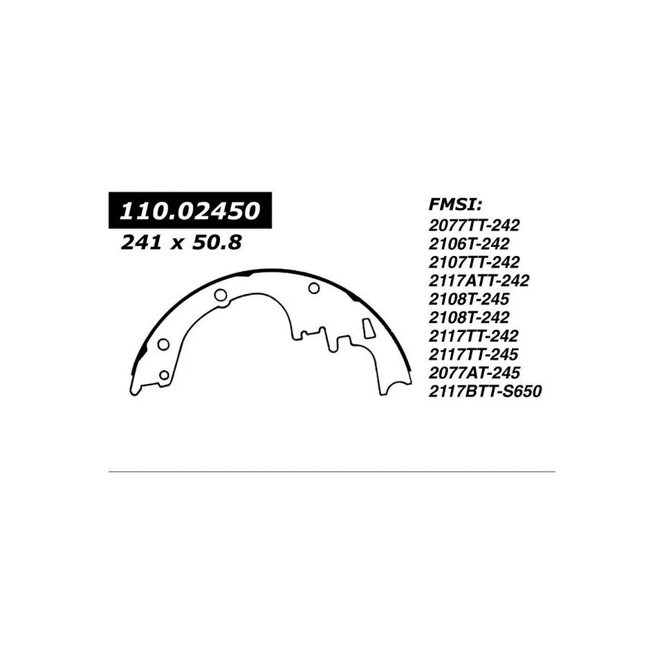 Centric Parts 1 Piece Front Drum Brake Shoe for Chevrolet Corvair 1965-1968 1969 - Image 2 of 3