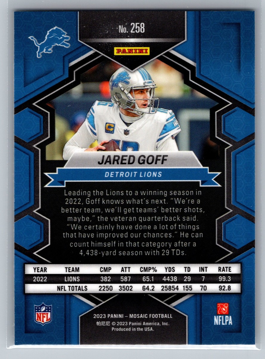 2023 Panini Mosaic #258 Jared Goff Detroit Lions | eBay