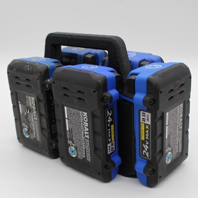 Kobalt 24 volt 6 Slot Battery Caddy Carrying Case Battery Holder