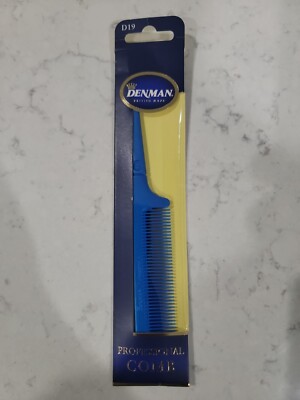 Denman D19 Professional Tail Comb blue British made quality