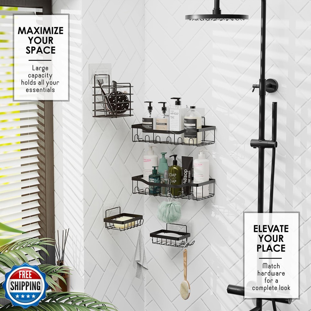 25PC Shower Caddy & Bathroom Accessories Set with Storage Organizer
