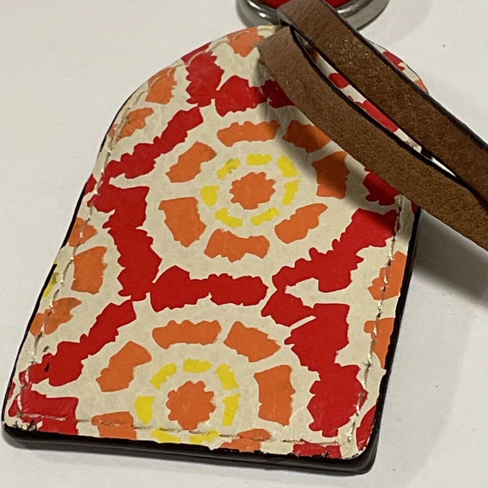 FOSSIL Plata Llave y Cuero FOB Repuesto Etiqueta Colgante Llavero Dije Etiqueta Equipaje Foto 3 de 3