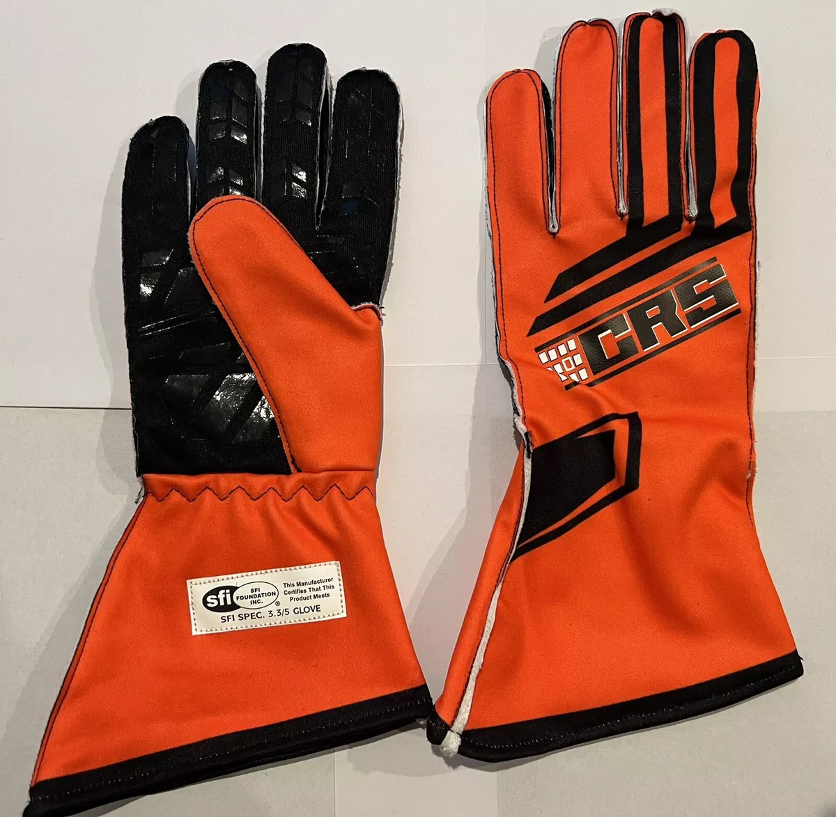 CRS Classic Series Nomex Racing Gloves X Large Orange SFI Rated