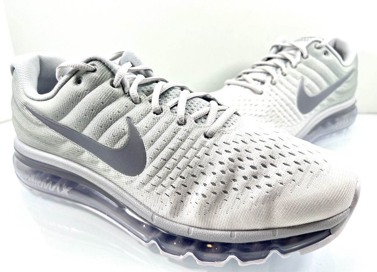 元箱付き26 Nike Air Max 2017 \"White/Pur NIKE AIR MAX 2017 PURE PLATINUM-WOLF GREY-WHITE SZ 12