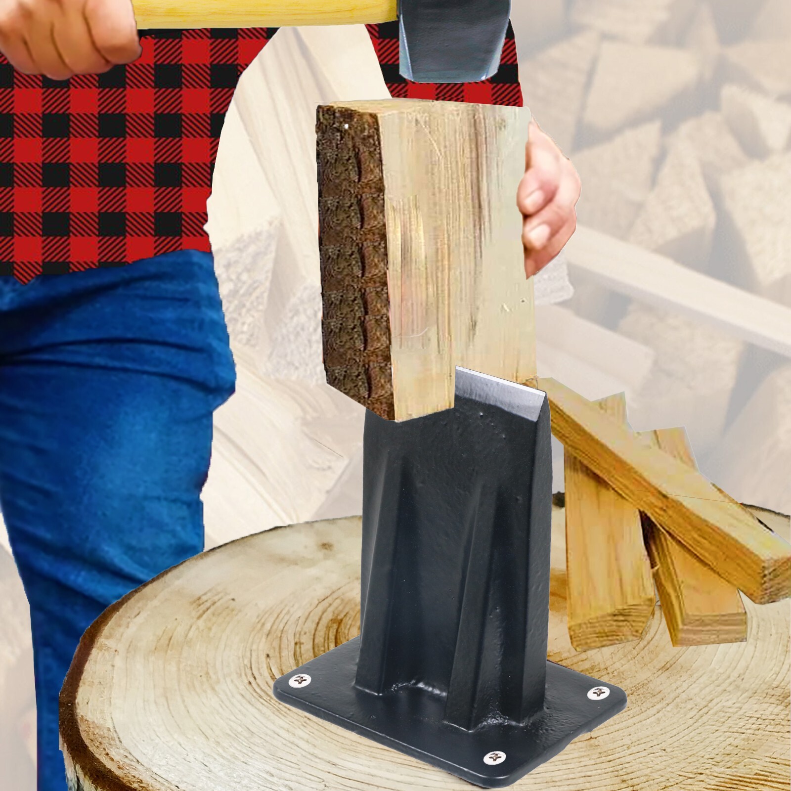 Kindling Splitter Log Wedge Heavy Duty Wood Splitting Firewood Splitting 3Kg