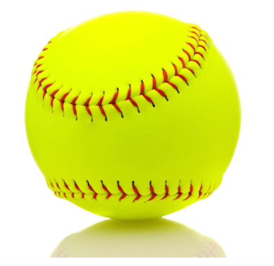 Softball 3 Stück Baseball Übungsball gelb 12 Zoll offizielle Größe Gewicht *NEU*